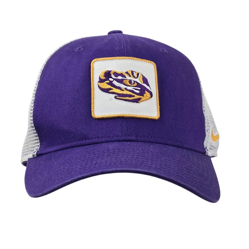 Nike Hat LSU Tigers Classic 99 Trucker Snapback Purple White Baseball Cap OSFM